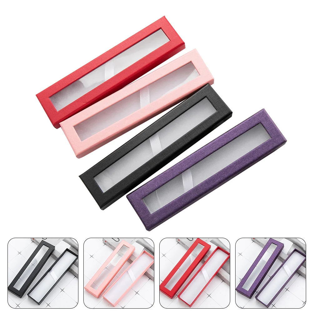 4 Pcs Packaging Pen Case Clear Holder Display Box Storage Paper Container Wrapping Luxury Pens
4 Pcs Packaging Pen Case Clear Holder Display Box Storage Paper Container Wrapping Luxury Pens