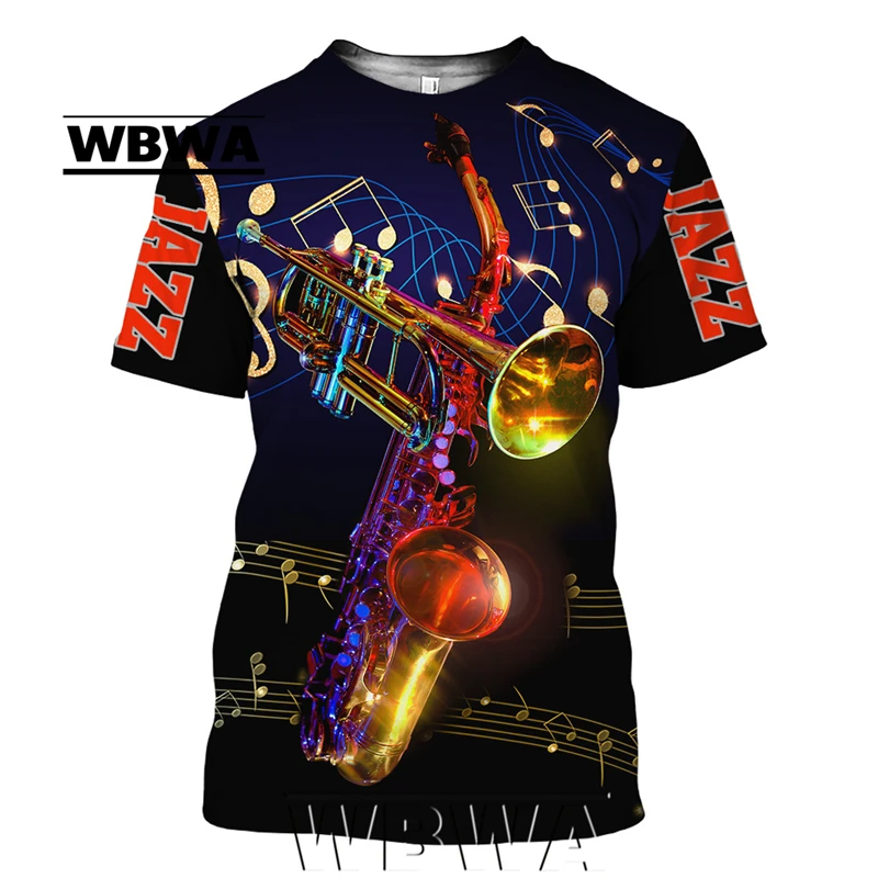 Jazz T-shirt 3D Print Sax Guitar Clarinet Men's T-shirt Classic Music Instruments Short Sleeve Hip Hop Funko Pop Casual Tee
Jazz T-shirt 3D Print Sax Guitar Clarinet Men's T-shirt Classic Music Instruments Short Sleeve Hip Hop Funko Pop Casual Tee