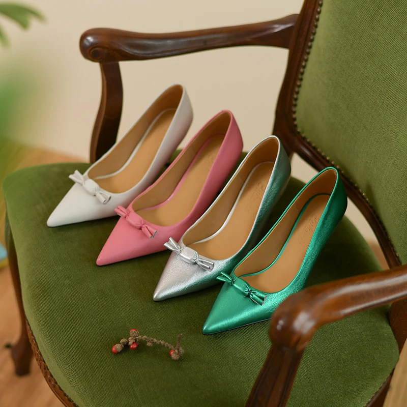 2022 new spring Women's pumps Natural Leather 22-24.5cm Cowhide upper woman shoes Pointed high heels full leather heels women
2022 new spring Women's pumps Natural Leather 22-24.5cm Cowhide upper woman shoes Pointed high heels full leather heels women