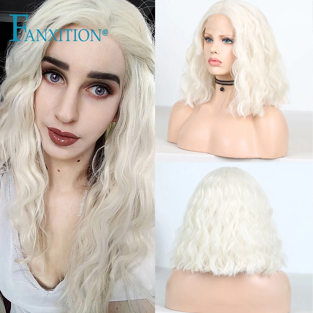 FANXITION Blonde Synthetic Lace Frontal Wigs For Women Short Bob Body Wave Wigs With Baby Hair Heat Resistant Fiber Cosplay
FANXITION Blonde Synthetic Lace Frontal Wigs For Women Short Bob Body Wave Wigs With Baby Hair Heat Resistant Fiber Cosplay