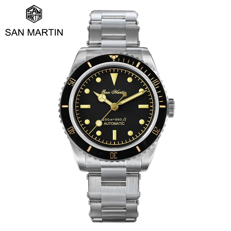 San Martin Men Watches 38mm Diver 6200 Retro Water Ghost Luxury Sapphire NH35 Automatic Mechanical Vintage Watch 20Bar Luminous
San Martin Men Watches 38mm Diver 6200 Retro Water Ghost Luxury Sapphire NH35 Automatic Mechanical Vintage Watch 20Bar Luminous