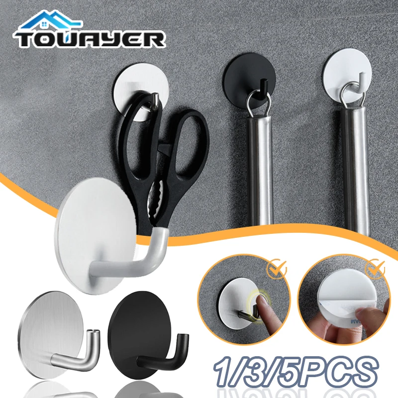1/3/5Pcs Wall Hook Towel Hook for Bathroom Rustproof Hanger Hook Stainless Steel Coat Hook Key Umbrella Kitchenware Storage Hook
1/3/5Pcs Wall Hook Towel Hook for Bathroom Rustproof Hanger Hook Stainless Steel Coat Hook Key Umbrella Kitchenware Storage Hook