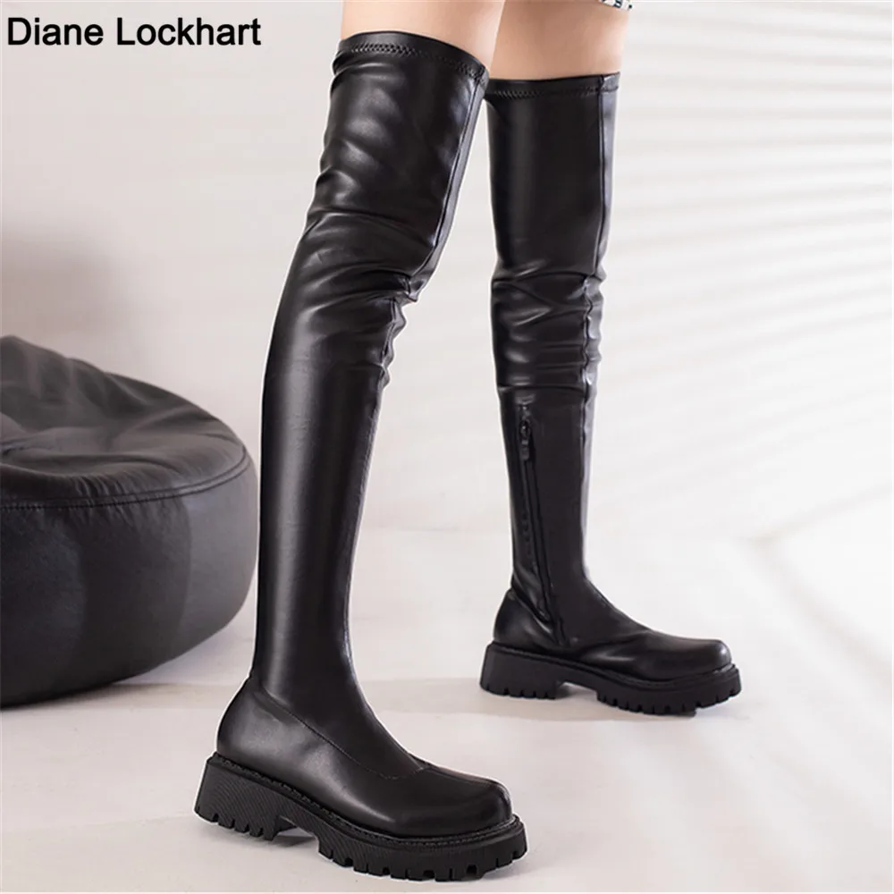 Women Over The Knee High Boots Motorcycle Chelsea Platform Boots 2022 Winter Gladiator Fashion PU Leather/Flock Thic Heels Boots
Women Over The Knee High Boots Motorcycle Chelsea Platform Boots 2022 Winter Gladiator Fashion PU Leather/Flock Thic Heels Boots