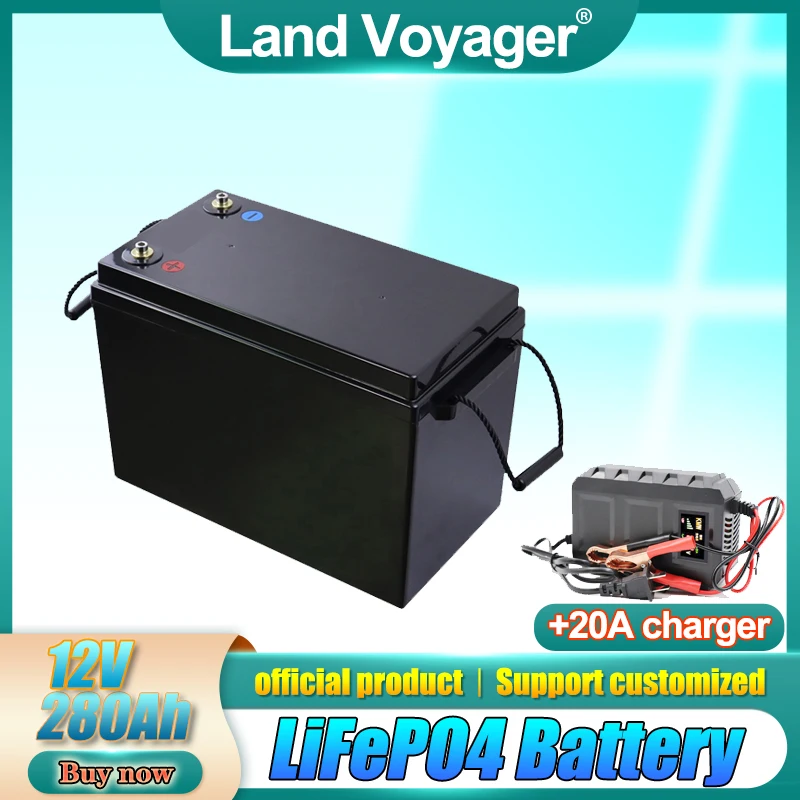 12V 280Ah LiFePO4 Battery BMS Lithium Power Batteries 4000 Cycles For 12.8V RV Campers Golf Cart Off-Road Off-grid Solar Wind
12V 280Ah LiFePO4 Battery BMS Lithium Power Batteries 4000 Cycles For 12.8V RV Campers Golf Cart Off-Road Off-grid Solar Wind