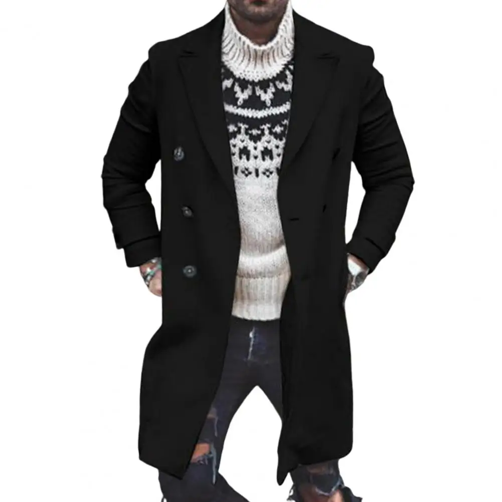 Autumn Winter Oversized Coat Male Long Windbreaker Trench Coat Knee Length Buttons Business Style Woolen Trench Coat for Work
Autumn Winter Oversized Coat Male Long Windbreaker Trench Coat Knee Length Buttons Business Style Woolen Trench Coat for Work