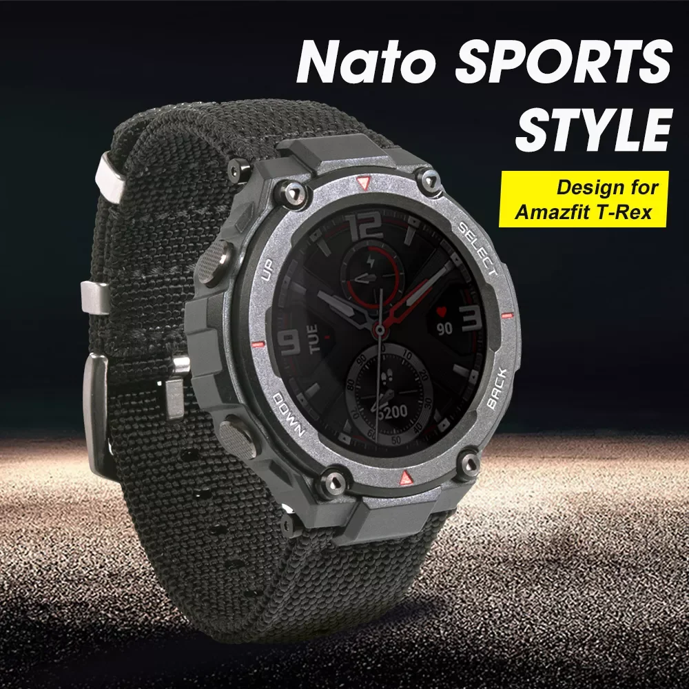 Nylon Canvas Strap for Amazfit T rex T-rex Pro Smartwatch Contrl Music 5ATM Smart Watch GPS/GLONASS 20days Battry Life MIL-STD 
Nylon Canvas Strap for Amazfit T rex T-rex Pro Smartwatch Contrl Music 5ATM Smart Watch GPS/GLONASS 20days Battry Life MIL-STD
