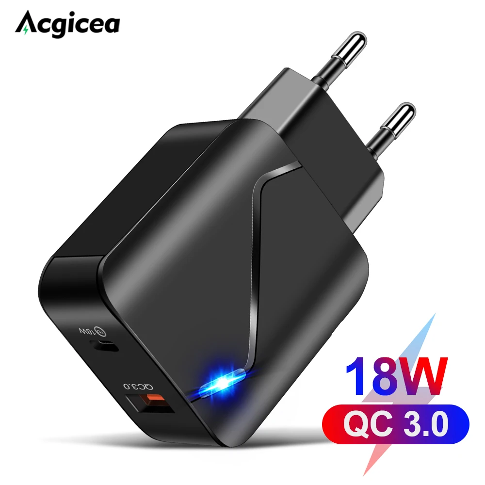 USB Type C Charger 18W PD Quick Charge LED Light For iPhone 12 11 Pro Max iPad Huawei Samsung Mobile Phone Wall Adapter Charger
USB Type C Charger 18W PD Quick Charge LED Light For iPhone 12 11 Pro Max iPad Huawei Samsung Mobile Phone Wall Adapter Charger