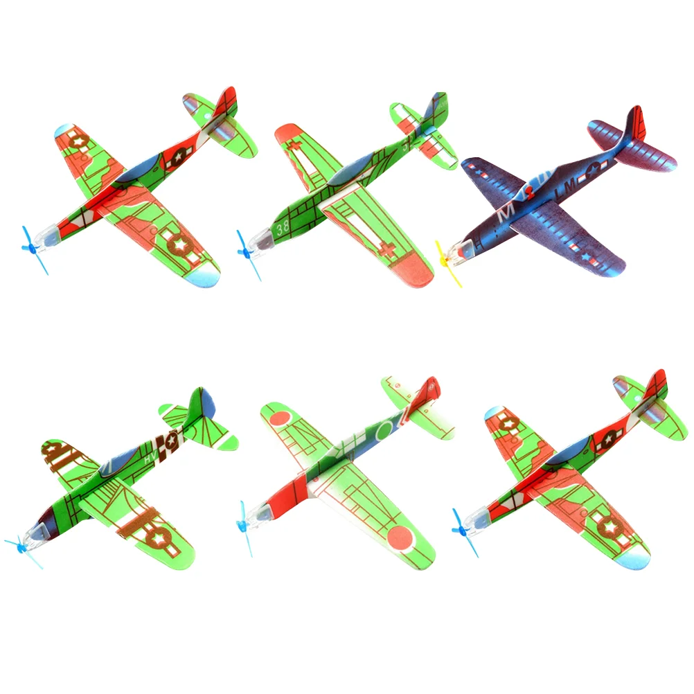 

Airplane Glider Foam Plane Model Planes Throwing Kids Slingshot Aeroplane Gliders Toys Toy Hand Powered Band Rubber Manual