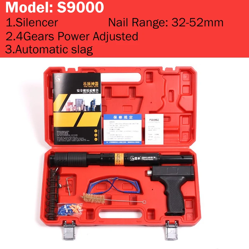 Manual Steel Nail Gun Silencer Integrated Nailing Nailer Concrete Steel Nail Gun Wire Slotting Tool Renovation Ceiling Rivet Gun
Manual Steel Nail Gun Silencer Integrated Nailing Nailer Concrete Steel Nail Gun Wire Slotting Tool Renovation Ceiling Rivet Gun