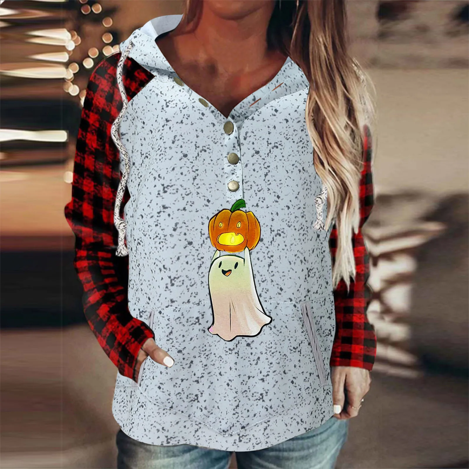 Women's Small Hooded Sweatshirt Women's Halloween Pullover Hoodies Tops Button Down Sweatshirts With Pocket Zipper Sweatshirts
Women's Small Hooded Sweatshirt Women's Halloween Pullover Hoodies Tops Button Down Sweatshirts With Pocket Zipper Sweatshirts