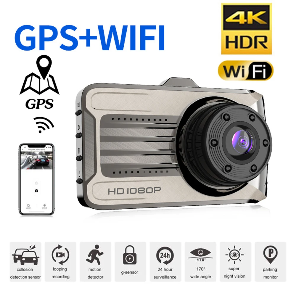Видеорегистратор автомобильный, 4K, Wi-Fi, GPS, передняя и задняя камеры, Ultra HD 3840*2160P
Видеорегистратор автомобильный, 4K, Wi-Fi, GPS, передняя и задняя камеры, Ultra HD 3840*2160P