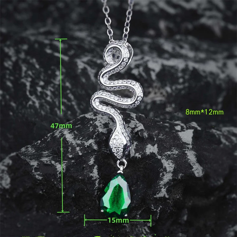 Cool Personality Crystal Snake Pendant Necklace For Lady Birthday Gift Trendy Sterling 925 Silver Clavicle Necklace Women Choker 
Cool Personality Crystal Snake Pendant Necklace For Lady Birthday Gift Trendy Sterling 925 Silver Clavicle Necklace Women Choker