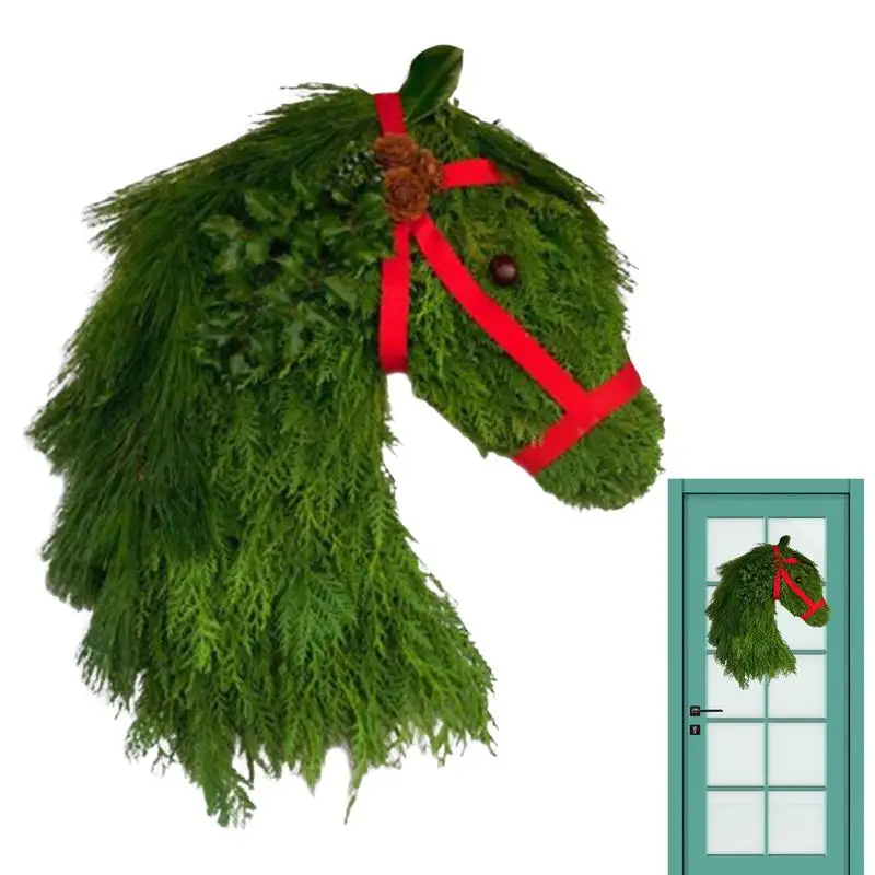 Horse Wreaths For Front Door Reusable Christmas Door Horse Head Wreath Decorations Wreath Christmas Garland For Indoor & Outdoor
Horse Wreaths For Front Door Reusable Christmas Door Horse Head Wreath Decorations Wreath Christmas Garland For Indoor & Outdoor