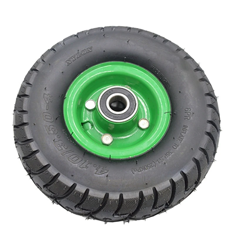 10In 4.10/3.50-4 Tires Wheels, 6204-2RS Bearing Rubber Inflatable Tool Cart Tire Wheel, Rubber Hand Truck Wheel
10In 4.10/3.50-4 Tires Wheels, 6204-2RS Bearing Rubber Inflatable Tool Cart Tire Wheel, Rubber Hand Truck Wheel