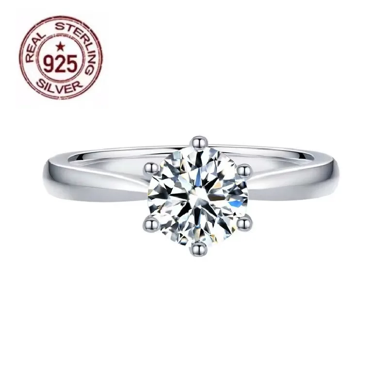 100% Sterling Silver Waterproof Engagement Rings For Women With Certificate Wedding Bands Jewelry
100% Sterling Silver Waterproof Engagement Rings For Women With Certificate Wedding Bands Jewelry