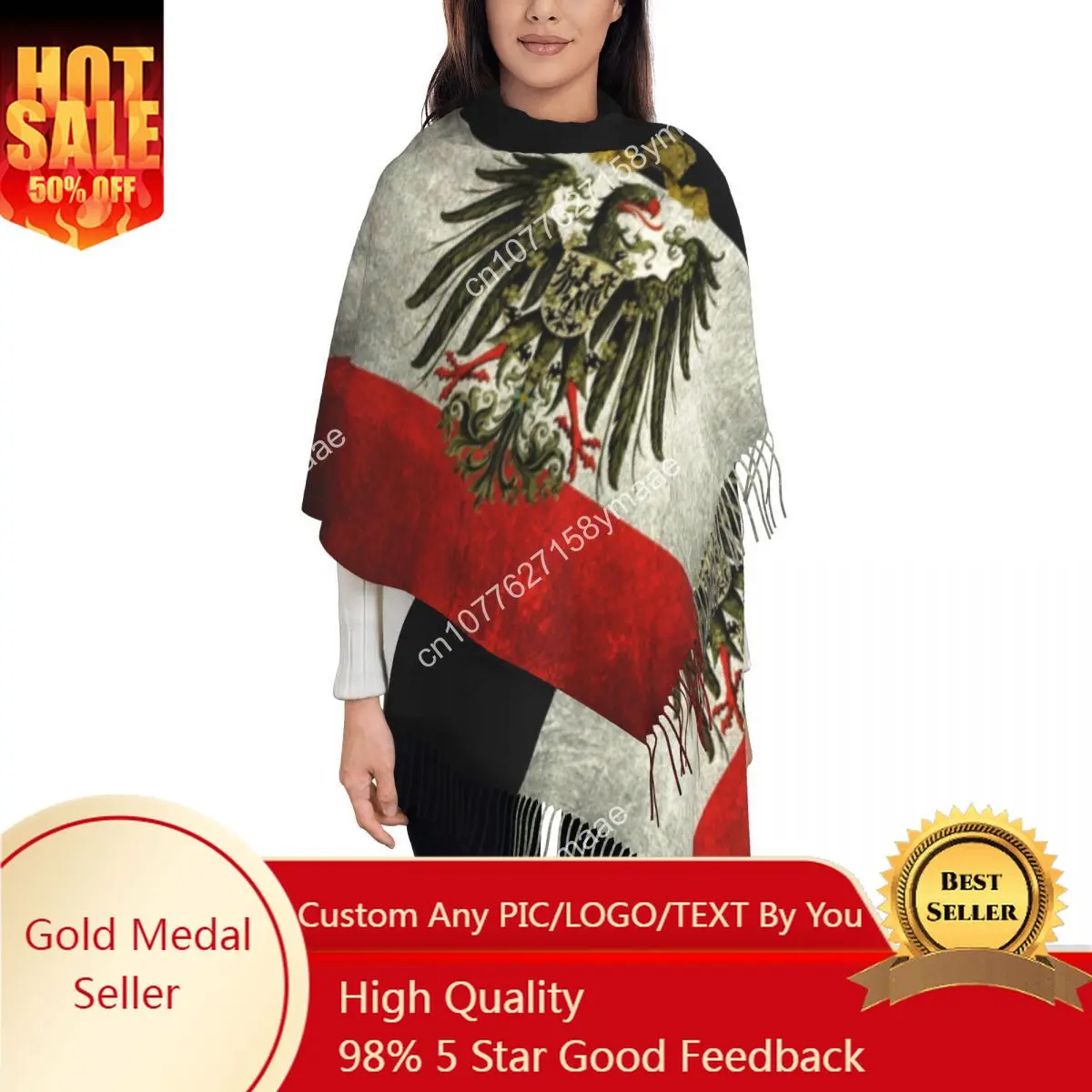 Custom Israel German Empire Flag Germany Scarf For Women Winter Shawl Wraps Tassel Wraps
Custom Israel German Empire Flag Germany Scarf For Women Winter Shawl Wraps Tassel Wraps