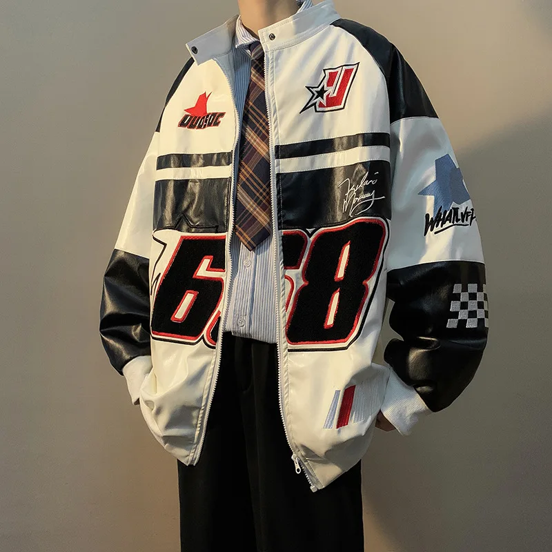 

Американская куртка, Мужская куртка на весну и осень, уличный мотоциклетный костюм пилота в стиле хип-хоп, модный брендовый свободный красивый топ большого размера