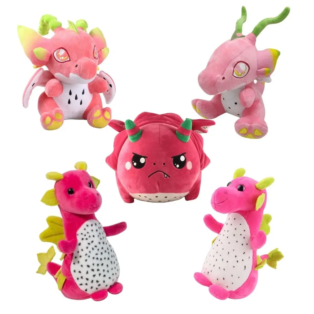 

25cm30cm Kawaii Dragon Fruit Macaroon Plush Toys Plush Stuffed Dragon Animal Dolls Pitaya Toys Plushies Cute Gift for Girl Child