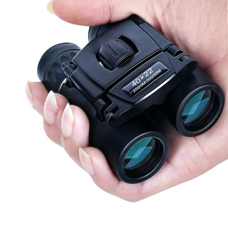 40x22 HD Binoculars: 2000M Long Range Folding Mini Telescope with BAK4 FMC Optics - Perfect for Hunting, Sport, Camping & Travel 
40x22 HD Binoculars: 2000M Long Range Folding Mini Telescope with BAK4 FMC Optics - Perfect for Hunting, Sport, Camping & Travel