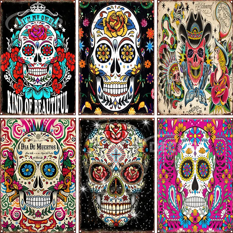 Skull Pattern Tin Sign Poster Vintage Wall Metal Sign Decorative Wall Plate Kitchen Plaque Coffee Bar Vintage Decor Accessories
Skull Pattern Tin Sign Poster Vintage Wall Metal Sign Decorative Wall Plate Kitchen Plaque Coffee Bar Vintage Decor Accessories