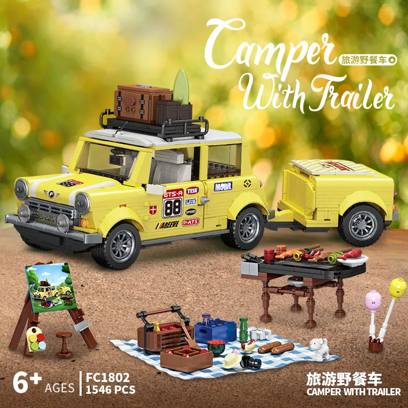 MOC Bricks Tractor Car Model Building Blocks Art Tourist Picnic Car Educational Bricks Toys For Kids Gifts
MOC Bricks Tractor Car Model Building Blocks Art Tourist Picnic Car Educational Bricks Toys For Kids Gifts