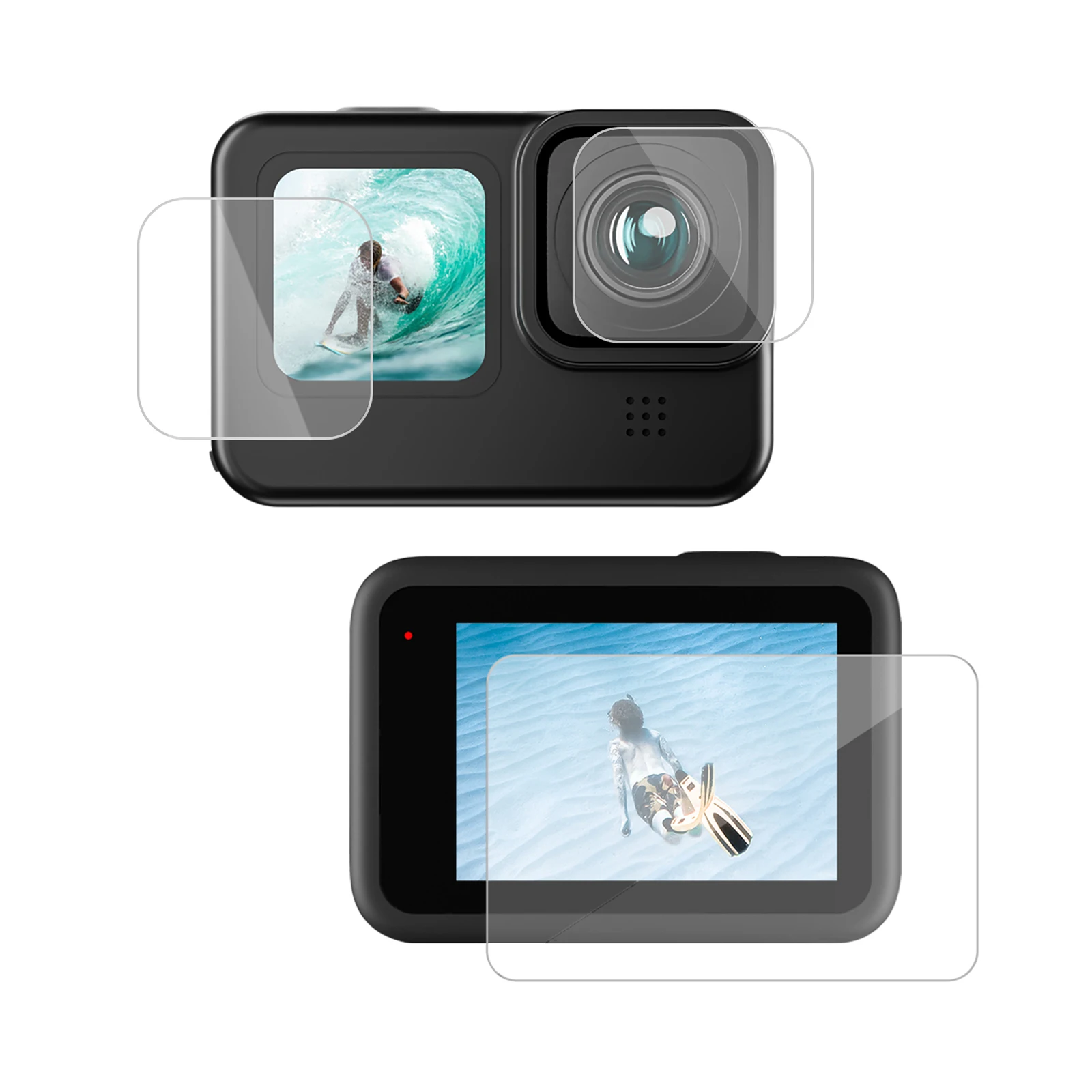 TELESIN 3 шт. закаленное стекло для защиты экрана чехол для GoPro Hero11 10 9 черная защита объектива защитная пленка аксессуары
TELESIN 3 шт. закаленное стекло для защиты экрана чехол для GoPro Hero11 10 9 черная защита объектива защитная пленка аксессуары