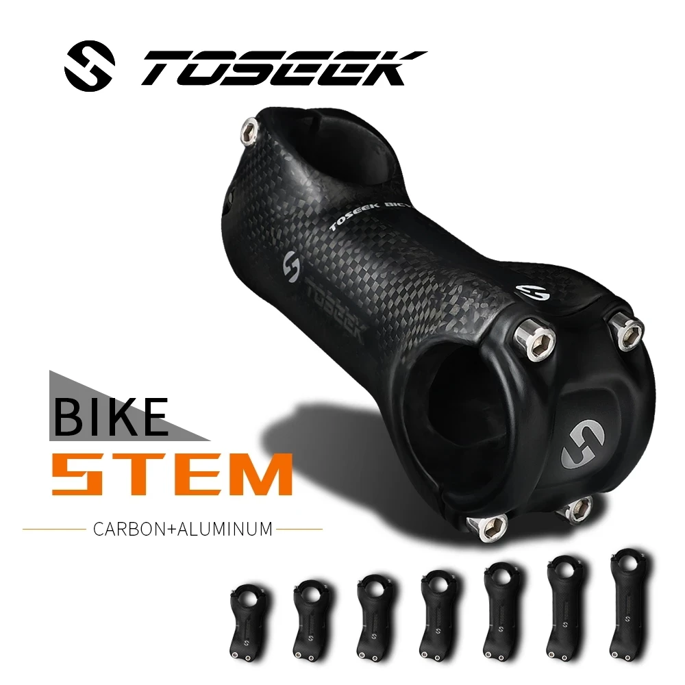 TOSEEK Full Carbon Fibre Bike Mountain Road Bicycle Stem Bike Parts Angle 6 / 17 Degrees Cycling MTB Parts Handlebar 31.8mm
TOSEEK Full Carbon Fibre Bike Mountain Road Bicycle Stem Bike Parts Angle 6 / 17 Degrees Cycling MTB Parts Handlebar 31.8mm