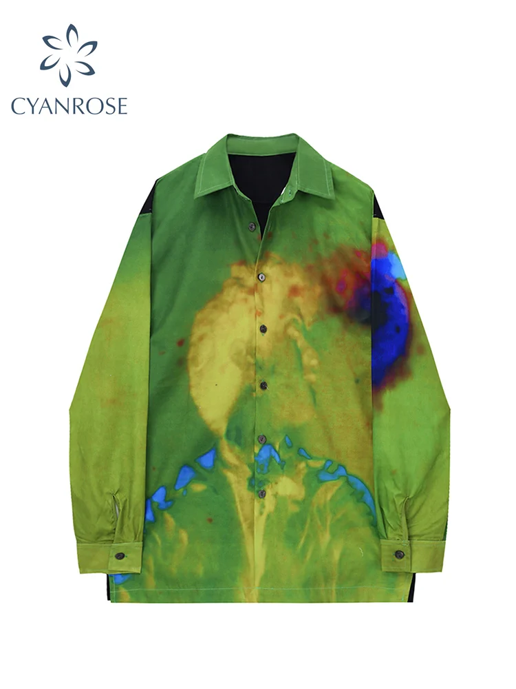 2022 Spring Vintage Tie-Dyed Women's Shirt Button Up Long Sleeve Blouse Female Y2K Casual Fashion BF Style Oversized Blouses Top
2022 Spring Vintage Tie-Dyed Women's Shirt Button Up Long Sleeve Blouse Female Y2K Casual Fashion BF Style Oversized Blouses Top