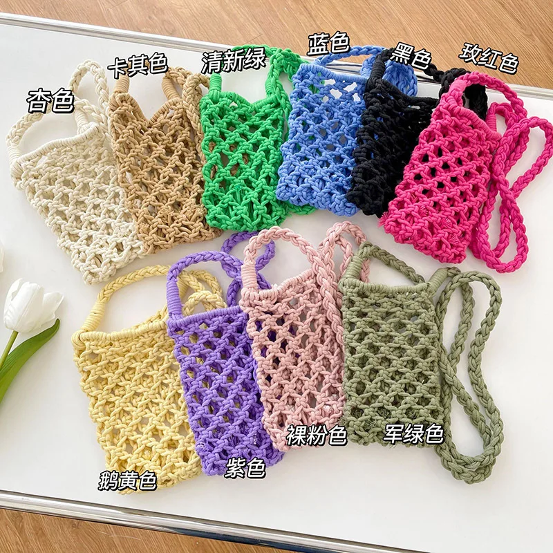 Новинка, Яркая Цветная вязаная сумка ручной работы, модная Милая миниатюрная сумка через плечо для телефона
Новинка, Яркая Цветная вязаная сумка ручной работы, модная Милая миниатюрная сумка через плечо для телефона