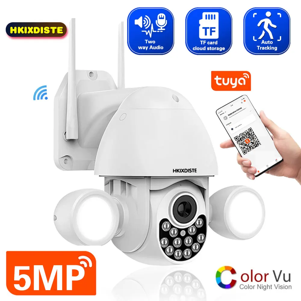 5MP Tuya Floodlight Courtyard Lighting Camera Outdoor Auto Human Tracking Flood Color Night Vision Outdoor Waterproof Camera
5MP Tuya Floodlight Courtyard Lighting Camera Outdoor Auto Human Tracking Flood Color Night Vision Outdoor Waterproof Camera