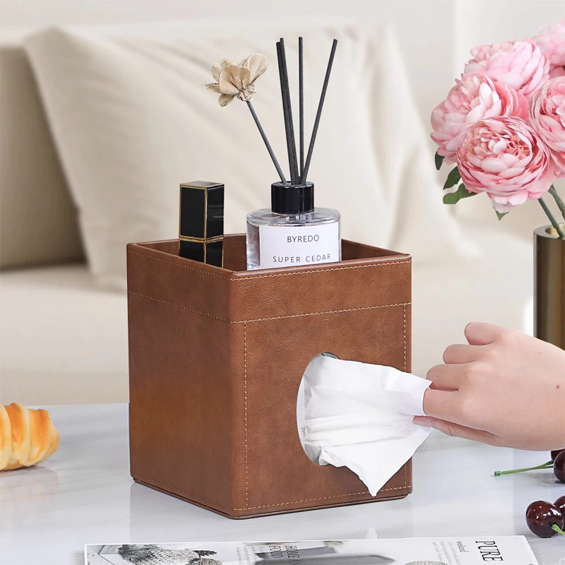 PU Leather Tissue Box with Storage Tray Creative Roll Paper Pumping Box Home Hotel Desktop Tissue Container Box Bedroom Decor
PU Leather Tissue Box with Storage Tray Creative Roll Paper Pumping Box Home Hotel Desktop Tissue Container Box Bedroom Decor