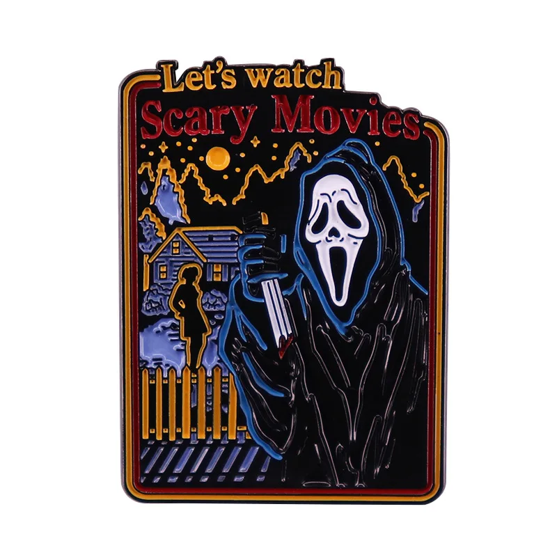 "Let's Watch a Scary Movie." Grimace, Horror, Scream Television Brooches Badge for Bag Lapel Pin Buckle Jewelry Gift For Friends
"Let's Watch a Scary Movie." Grimace, Horror, Scream Television Brooches Badge for Bag Lapel Pin Buckle Jewelry Gift For Friends