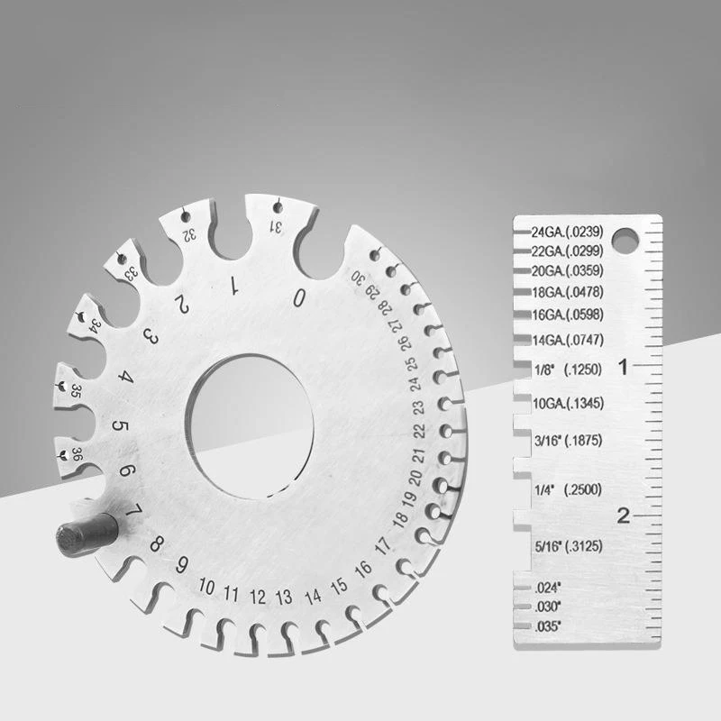 0-36 Round AWG SWG Wire Gauge Thickness Ruler Gauge Diameter Stainless Steel Measurer Tool
0-36 Round AWG SWG Wire Gauge Thickness Ruler Gauge Diameter Stainless Steel Measurer Tool