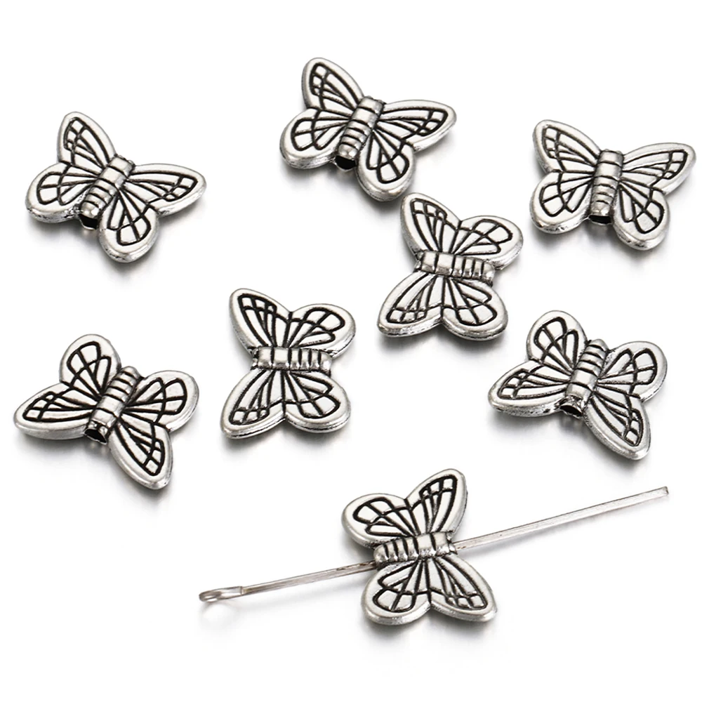 20pcs 14x11mm Butterfly Beads Tibetan Silver Color Metal Charms Spacer Beads for Handmade DIY Jewelry Making Findings Women
20pcs 14x11mm Butterfly Beads Tibetan Silver Color Metal Charms Spacer Beads for Handmade DIY Jewelry Making Findings Women