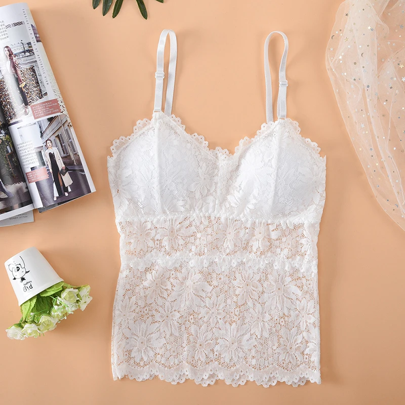 Fashion Bralette Sexy Laides Lace Bra Women Wireless Bra Black Spaghetti Strap Padded Bralette Bra Tank Top 4 Colors
Fashion Bralette Sexy Laides Lace Bra Women Wireless Bra Black Spaghetti Strap Padded Bralette Bra Tank Top 4 Colors