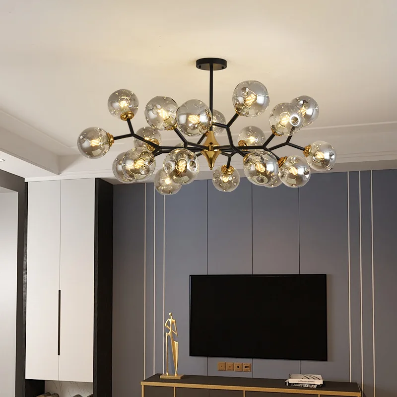 Nordic Glass Ball Led Ceiling Chandelier Black Pendant Lights Home Decor Hanging Lusters Fixture Living Dining Room Bedroom
Nordic Glass Ball Led Ceiling Chandelier Black Pendant Lights Home Decor Hanging Lusters Fixture Living Dining Room Bedroom