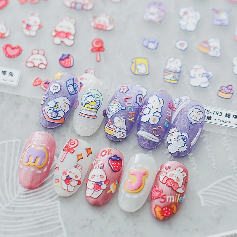 New craft iron 5D three-dimensional relief nail paste thin through nail paste nail decoration rabbit TS793
New craft iron 5D three-dimensional relief nail paste thin through nail paste nail decoration rabbit TS793