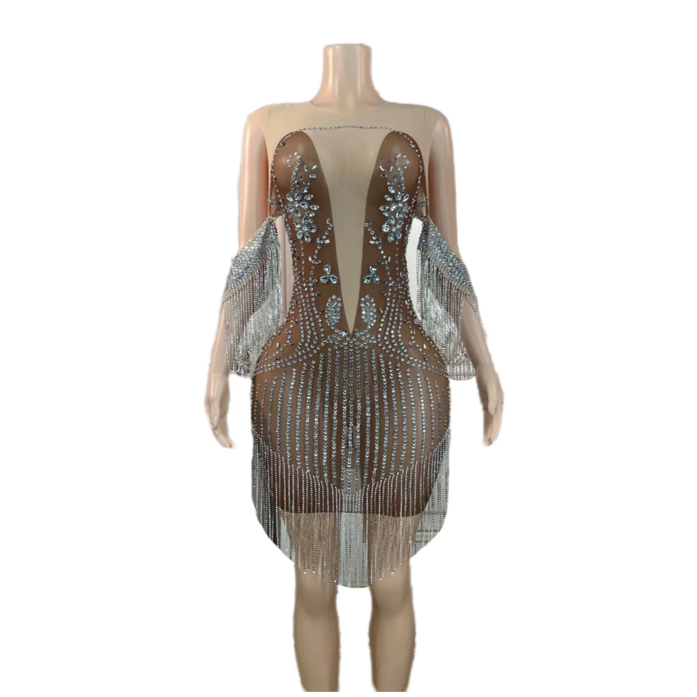 Gauze Brown Shining Rhinestones Off The Shoulder Tassel Sexy Dress For Women Nightclub Party Clothing Singer Stage Costumes
Gauze Brown Shining Rhinestones Off The Shoulder Tassel Sexy Dress For Women Nightclub Party Clothing Singer Stage Costumes