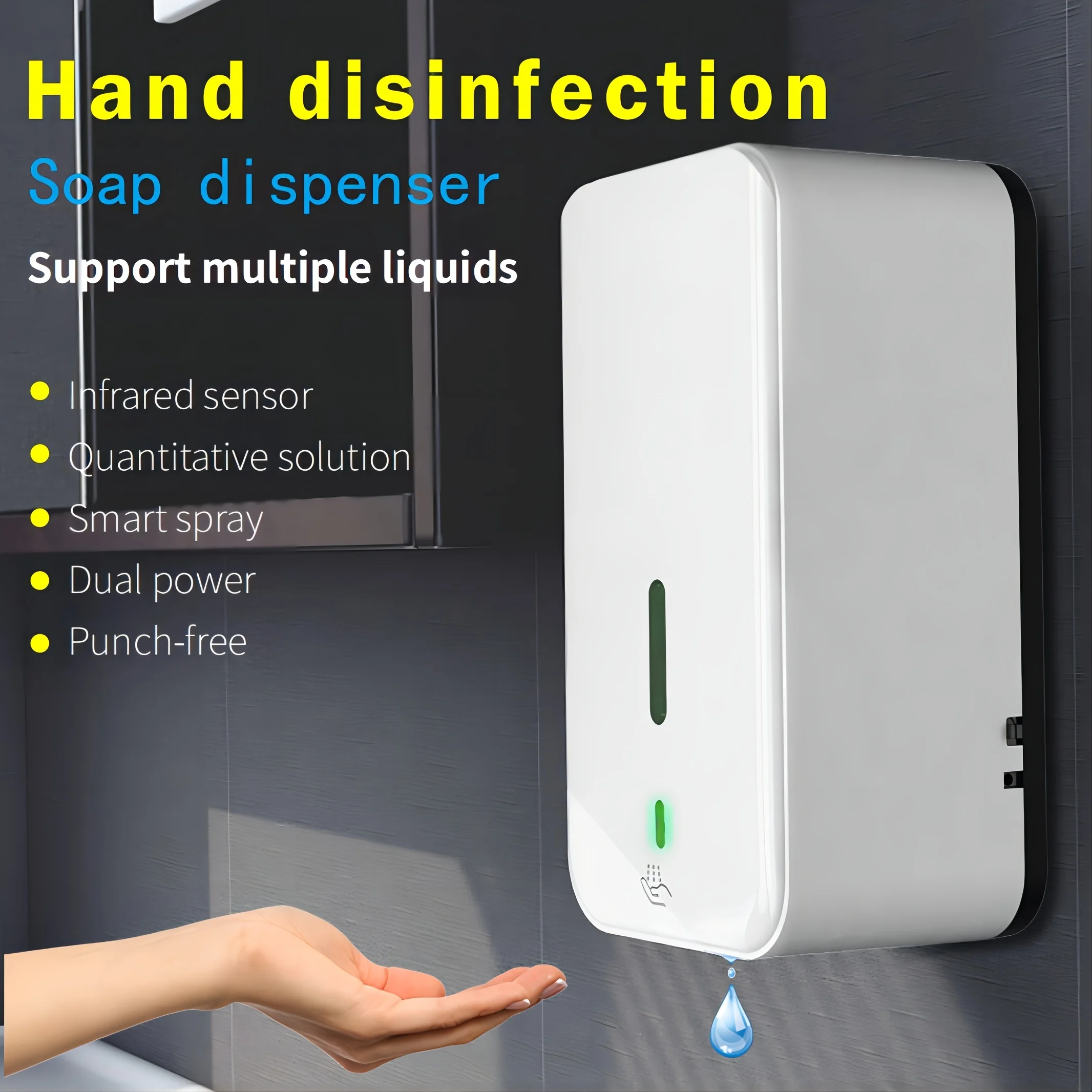 1PC Automatic Soap Dispenser, Automatic Induction, Smart Touchless Soap Pump, Convenient Smart Bathroom Kitchen Hotel School Fac
1PC Automatic Soap Dispenser, Automatic Induction, Smart Touchless Soap Pump, Convenient Smart Bathroom Kitchen Hotel School Fac