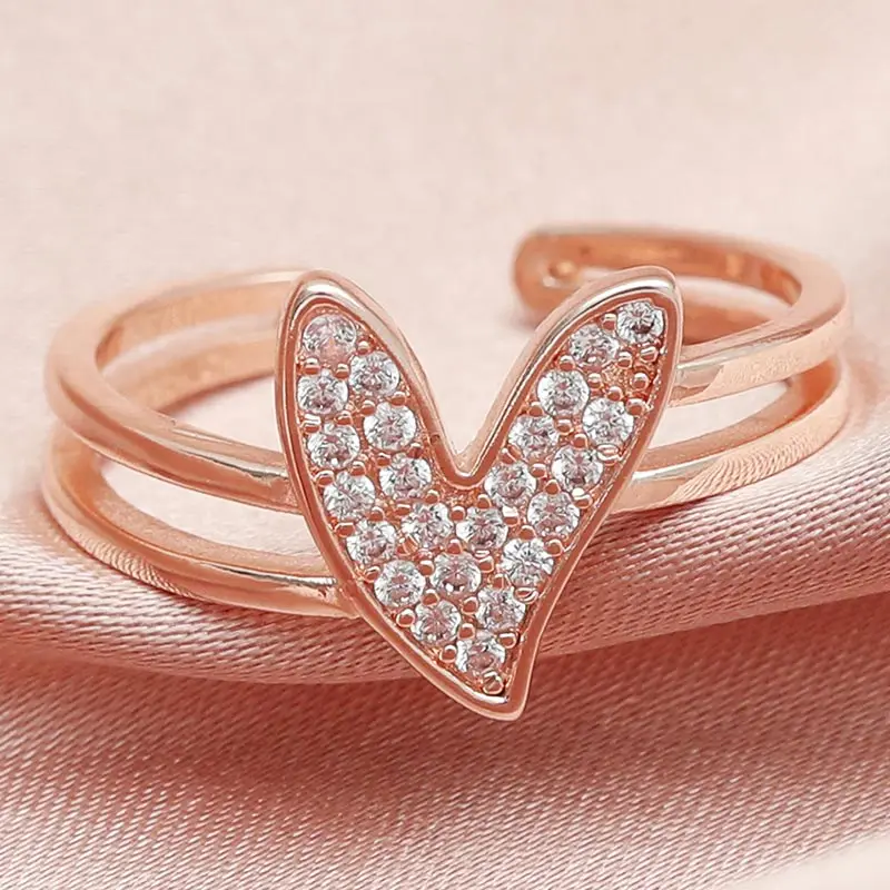 Korean Style Heart Adjustable Rings for Women Trendy Clear Crystal Open Finger Ring Party Jewelry Accessories Gifts Dropshipping
Korean Style Heart Adjustable Rings for Women Trendy Clear Crystal Open Finger Ring Party Jewelry Accessories Gifts Dropshipping