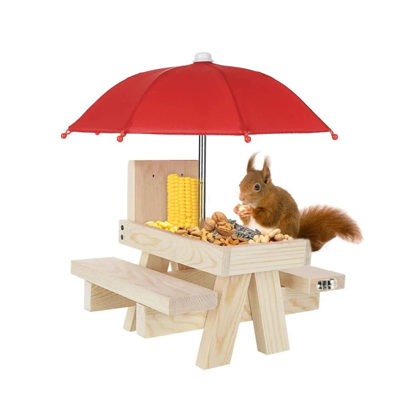 1 Set Squirrel Picnic Table Feeder Creative Shape Lightweight Multipurpose Wooden Squirrel Feeder Pet Supplies
1 Set Squirrel Picnic Table Feeder Creative Shape Lightweight Multipurpose Wooden Squirrel Feeder Pet Supplies