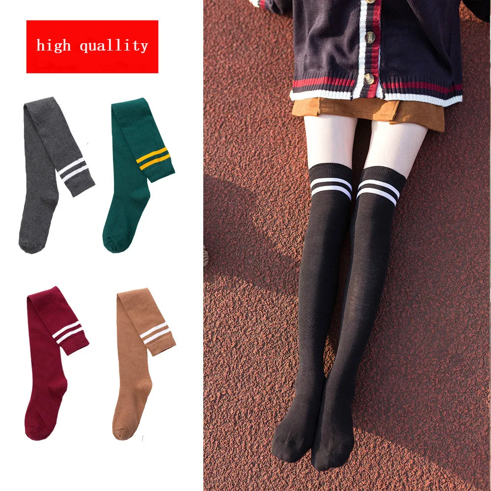 Women Thigh High Stockings Winter Japanese Style with Double Stripes Ladies Black White Stockings and Knee High Colorfful 206
Women Thigh High Stockings Winter Japanese Style with Double Stripes Ladies Black White Stockings and Knee High Colorfful 206