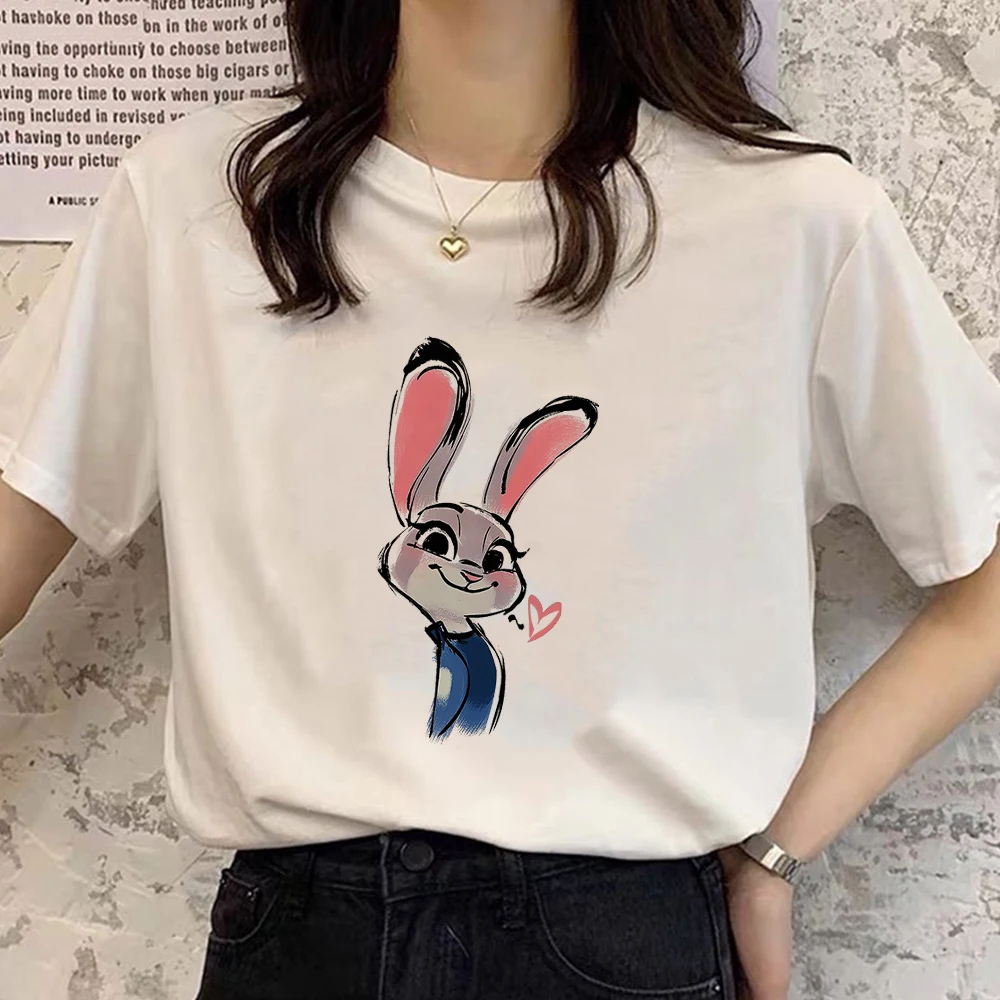 Lady Tees Rabbit Judy Fox Nick Print Tops Clothing Female T Shirt Girls Women Graphic Fashion Casual Cute T-Shirt
Lady Tees Rabbit Judy Fox Nick Print Tops Clothing Female T Shirt Girls Women Graphic Fashion Casual Cute T-Shirt
