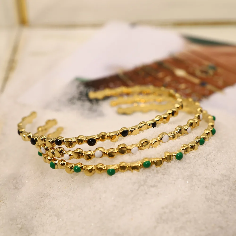 Multi-color Oil Dripping Process Irregular Titanium Steel Bracelet Plated With 14k Real Gold European Trend Versatile Bracelet
Multi-color Oil Dripping Process Irregular Titanium Steel Bracelet Plated With 14k Real Gold European Trend Versatile Bracelet