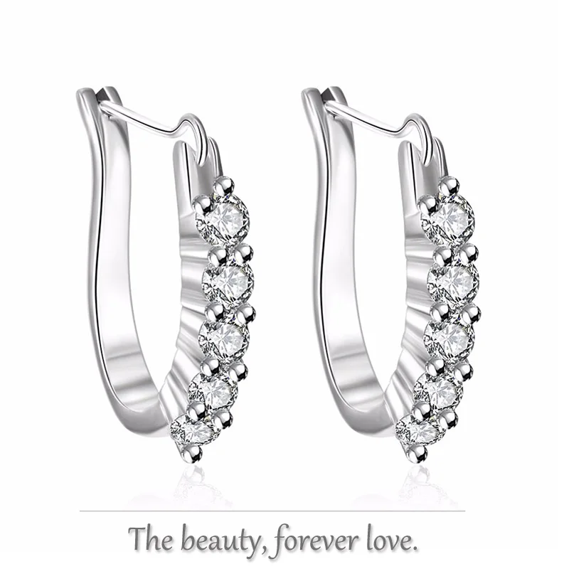 Five Zircon Classic 925 Sterling Silver Earrings Exotic Jewelry For Lady Women Girls Fashion Party Wedding Christmas Gifts
Five Zircon Classic 925 Sterling Silver Earrings Exotic Jewelry For Lady Women Girls Fashion Party Wedding Christmas Gifts