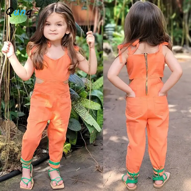 Qunq New Girls Fashion Casual Solid Patchwork Sleeveless Zipper Lace Up Hollow Out Vest Jumpsuit Casual Kids Clothes Age 3T-8T
Qunq New Girls Fashion Casual Solid Patchwork Sleeveless Zipper Lace Up Hollow Out Vest Jumpsuit Casual Kids Clothes Age 3T-8T