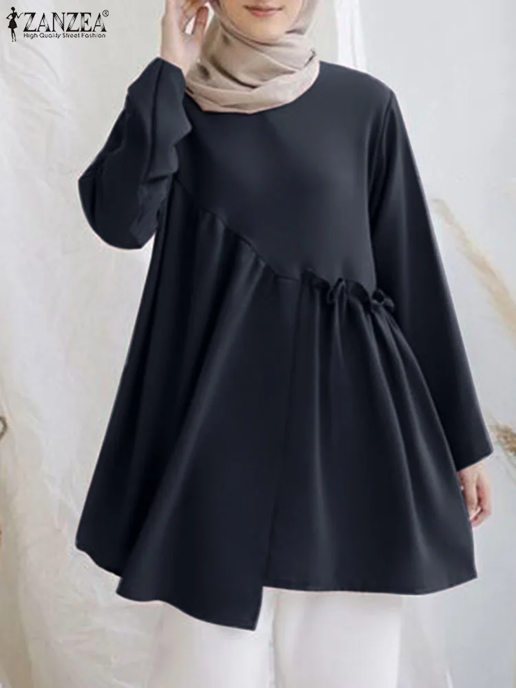 ZANZEA Elegant Muslim Blouse Abaya Kaftan for Women Autumn O-Neck Full Sleeve Solid Color Shirts Female Vintage Causal Tops
ZANZEA Elegant Muslim Blouse Abaya Kaftan for Women Autumn O-Neck Full Sleeve Solid Color Shirts Female Vintage Causal Tops