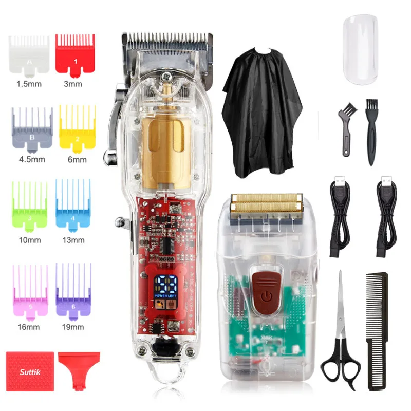 Rechargeable Cordless Hair Trimmer for Men 0Mm Shaver Beard Trimmer Pro Electric Hair Cutting Machine Set T9 Barber Hair Cut
Rechargeable Cordless Hair Trimmer for Men 0Mm Shaver Beard Trimmer Pro Electric Hair Cutting Machine Set T9 Barber Hair Cut