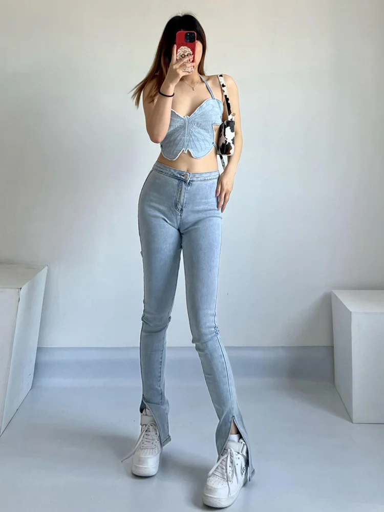 High Sweet European Classic Style Waist Slim Denim Pencil Pants Solid Color Pants Slit Trend Women's Clothing TVZM
High Sweet European Classic Style Waist Slim Denim Pencil Pants Solid Color Pants Slit Trend Women's Clothing TVZM