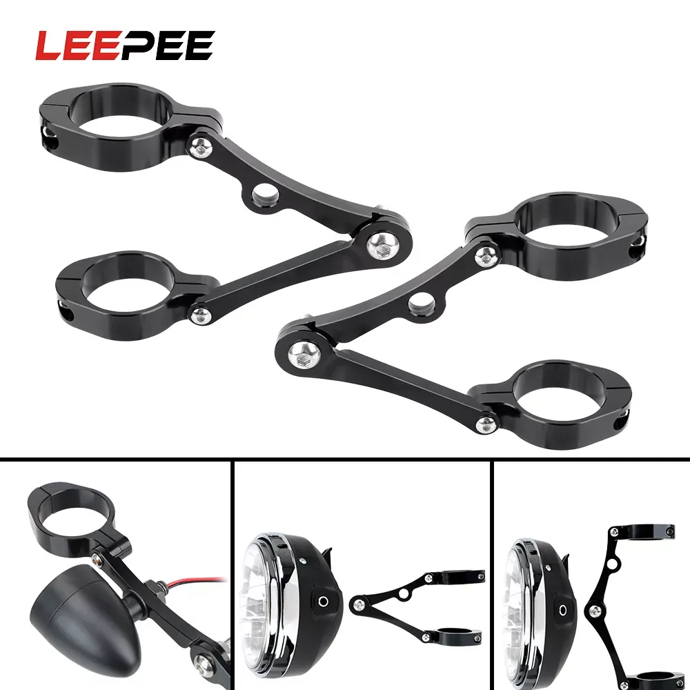 LEEPEE 1 Pair Motorcycle Headlight Bracket 39mm-41mm CNC Fork Tube Mount Clamp Spotlight Holder Universal Moto Accessories
LEEPEE 1 Pair Motorcycle Headlight Bracket 39mm-41mm CNC Fork Tube Mount Clamp Spotlight Holder Universal Moto Accessories
